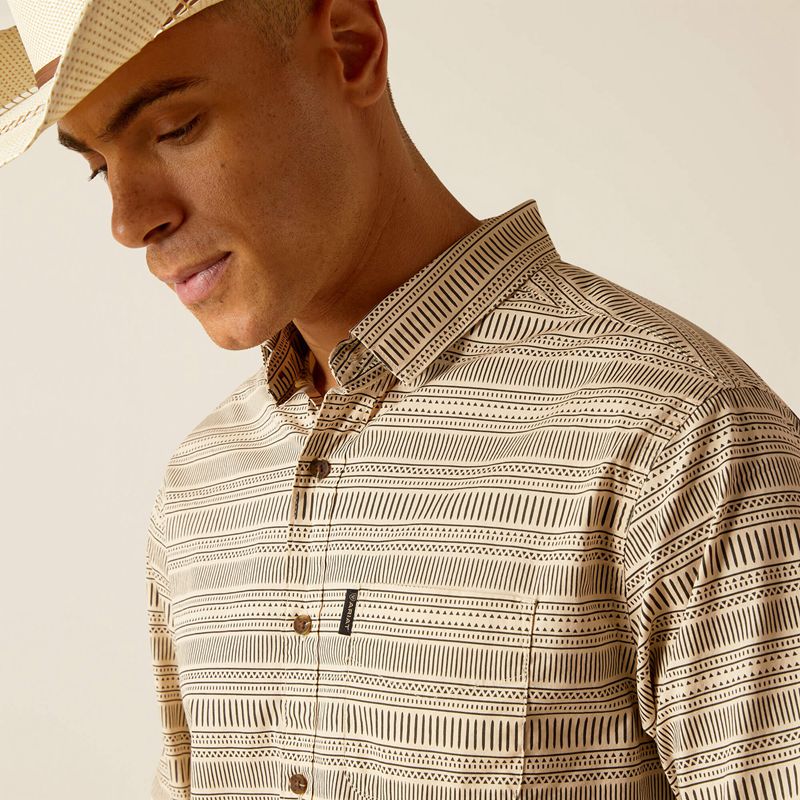 Ariat Marvin Stretch Modern Fit Shirt Sandshell Polska | APRSOM-087