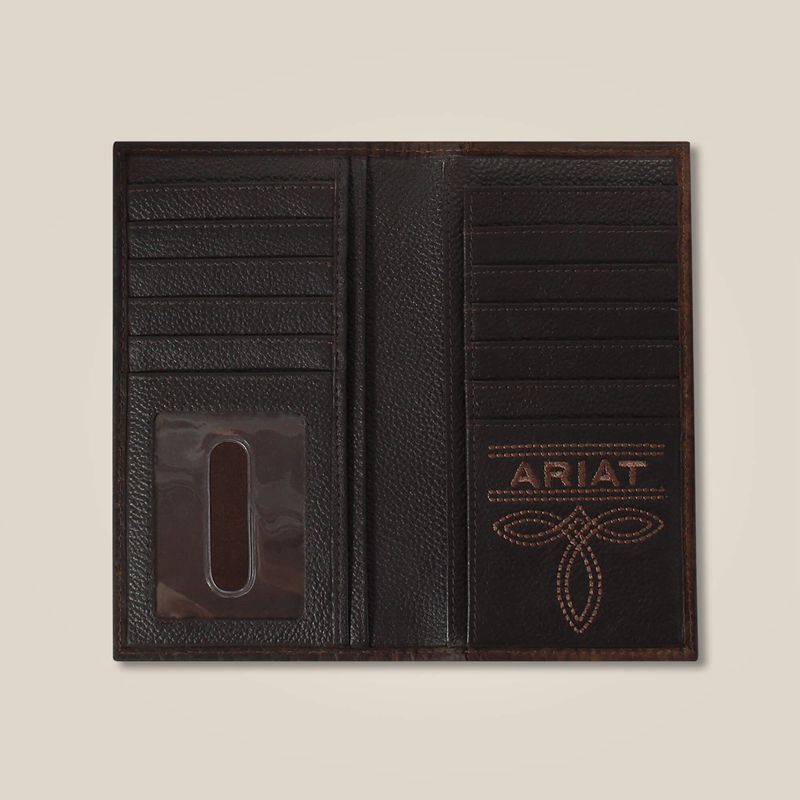 Ariat Mexico Logo Rodeo Wallet Brązowe Polska | QZVMPI-578