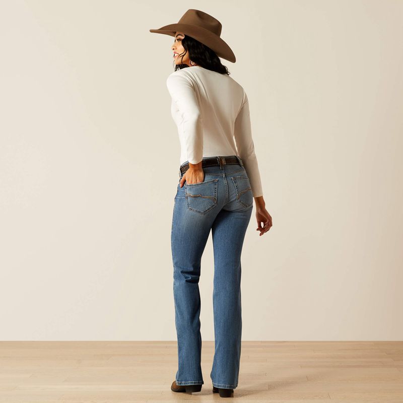 Ariat Mid Rise Allison Boot Cut Jeans California Polska | CQIBAV-305