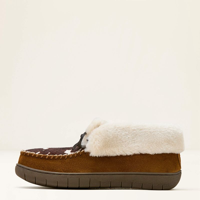 Ariat Moccasin Bootie Slipper Brązowe Polska | QSDHVG-425