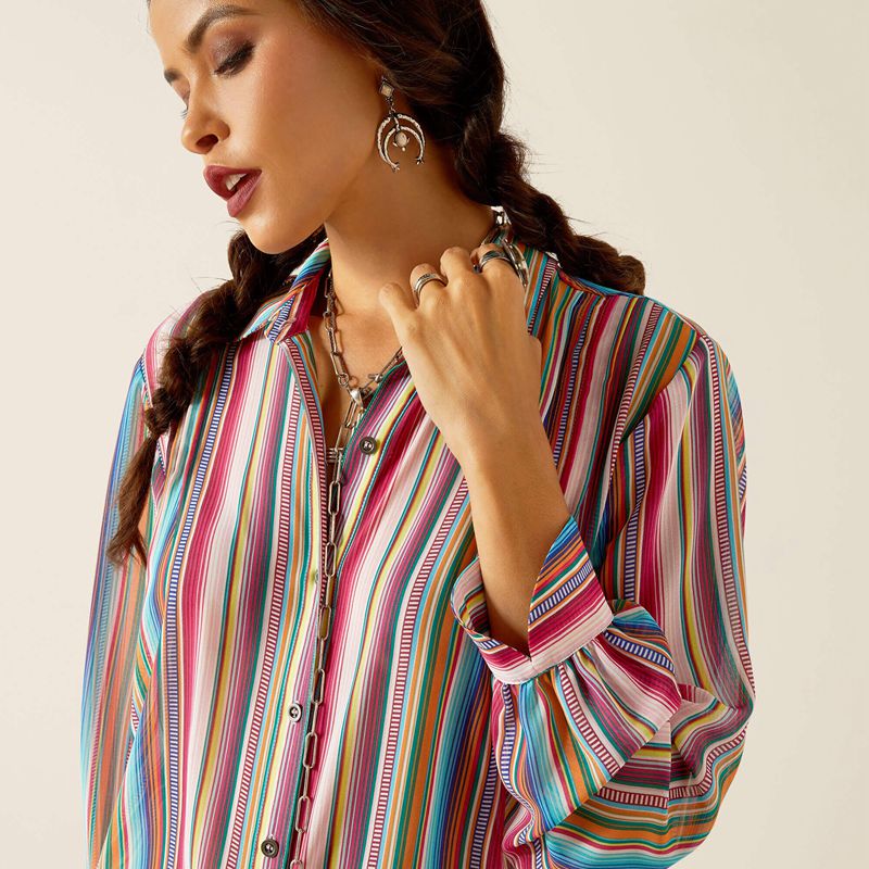 Ariat Naran Shirt Serape Polska | YWUMZK-296