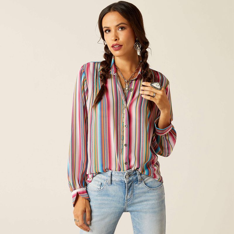 Ariat Naran Shirt Serape Polska | YWUMZK-296