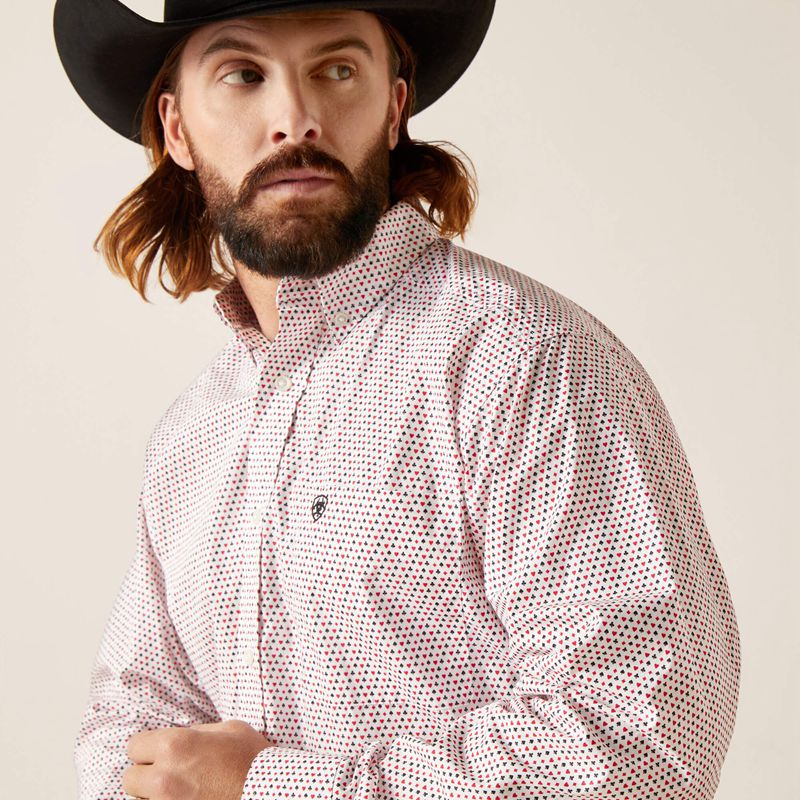 Ariat Neithan Classic Fit Shirt Białe Polska | WFBYXE-250