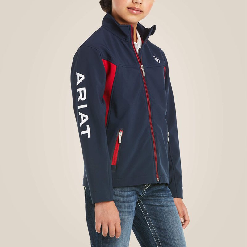 Ariat New Team Softshell Jacket Granatowe Polska | SAQBMC-520