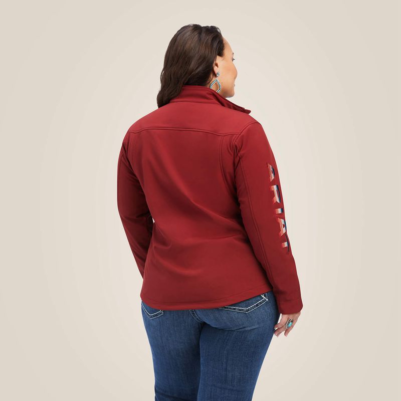 Ariat New Team Softshell Jacket Rouge Red/Celestial Serape Polska | UXWZEI-702