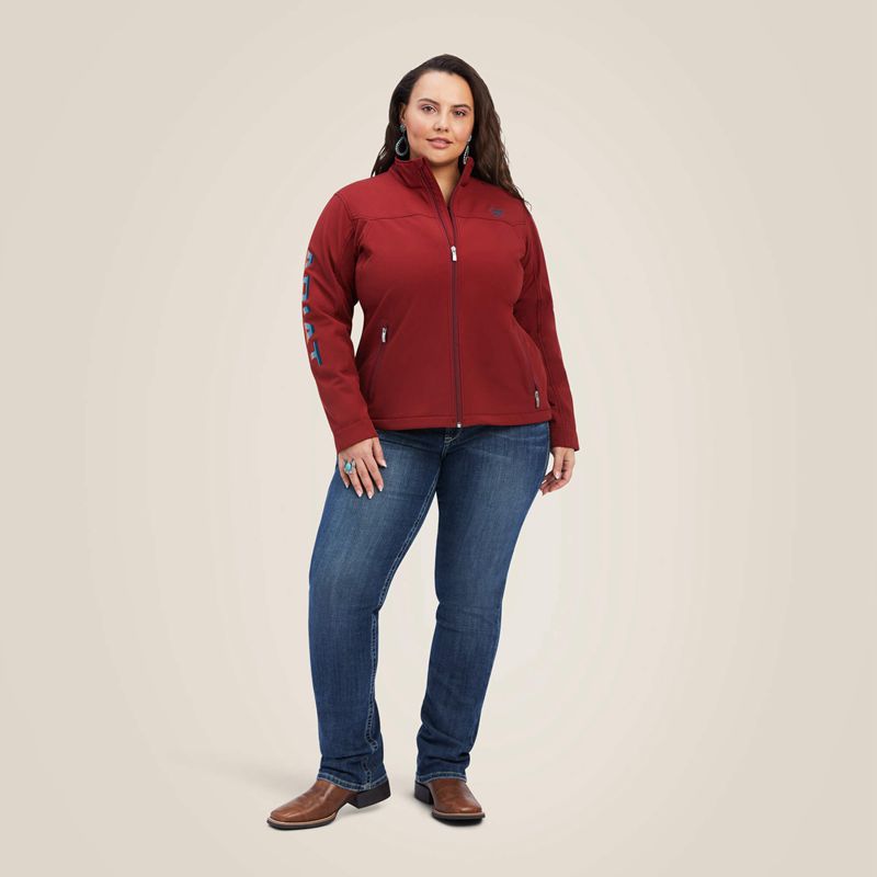 Ariat New Team Softshell Jacket Rouge Red/Celestial Serape Polska | UXWZEI-702