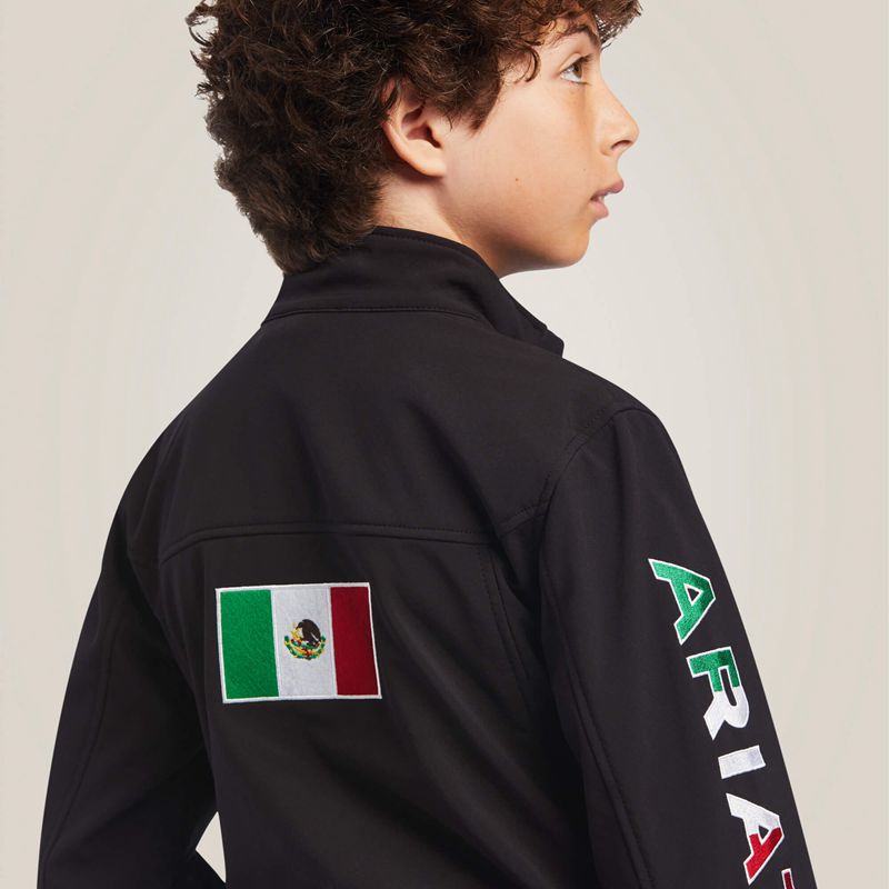 Ariat New Team Softshell Mexico Jacket Czarne Polska | EIAJLU-721