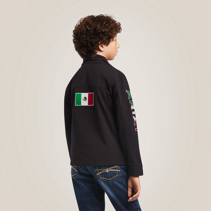 Ariat New Team Softshell Mexico Jacket Czarne Polska | EIAJLU-721