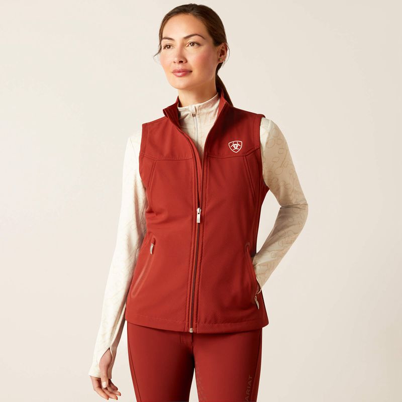 Ariat New Team Softshell Vest Fired Brick Polska | CRYEJM-798