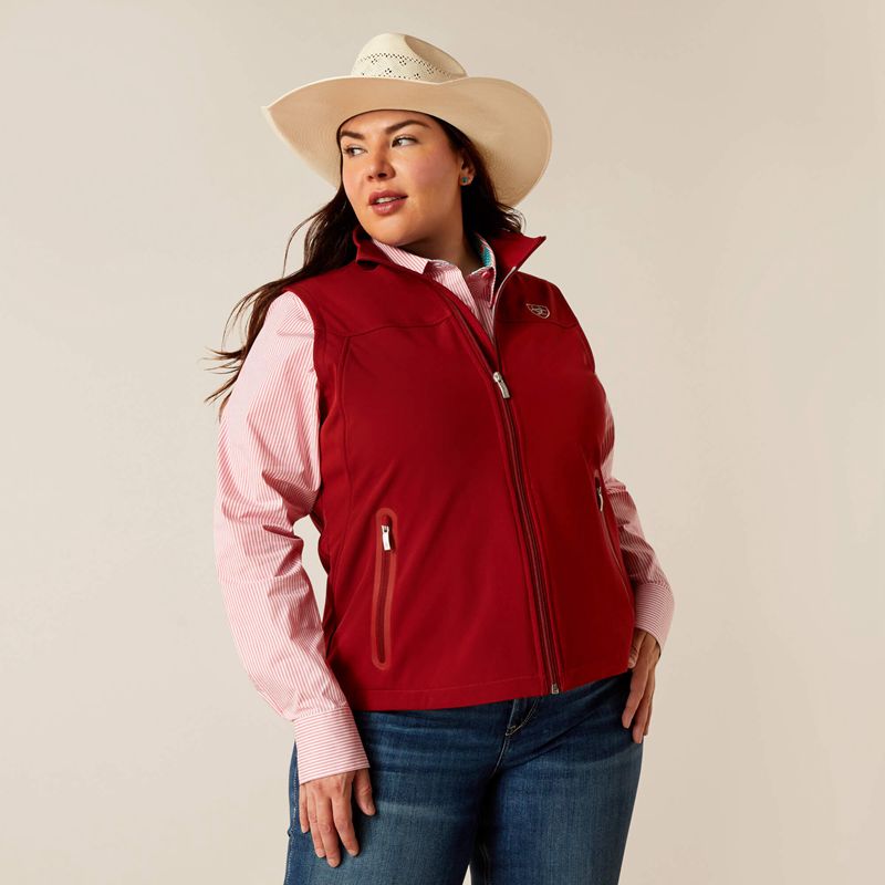 Ariat New Team Softshell Vest Sun-Dried Tomato Polska | CUVGEM-123