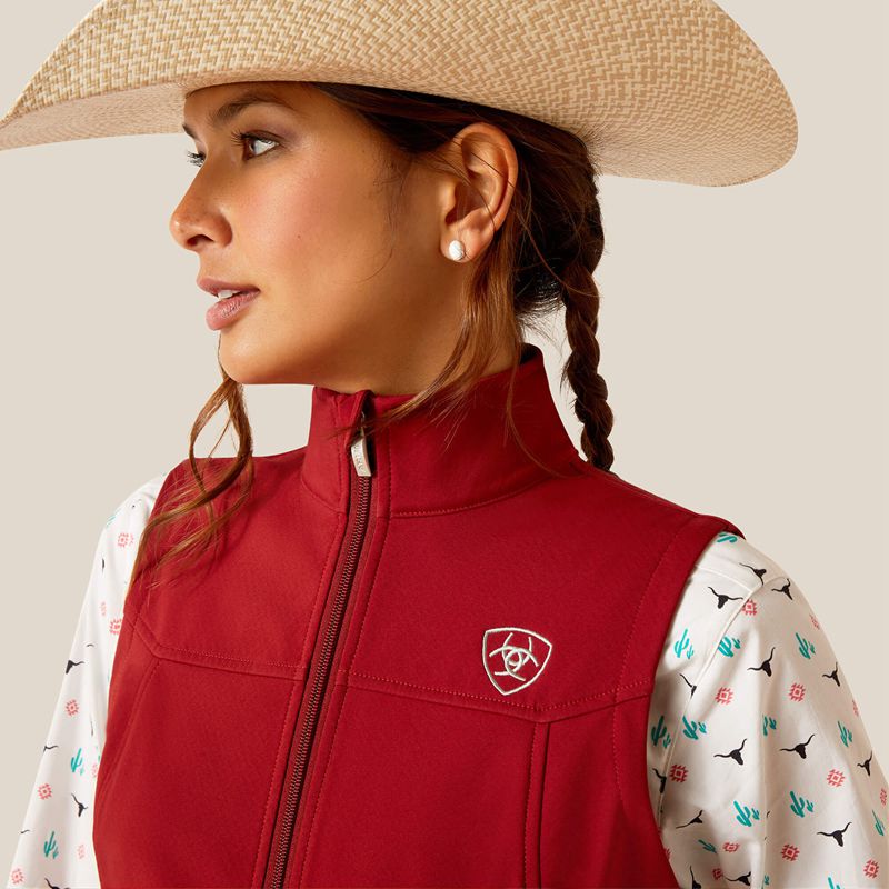 Ariat New Team Softshell Vest Sun-Dried Tomato Polska | CUVGEM-123