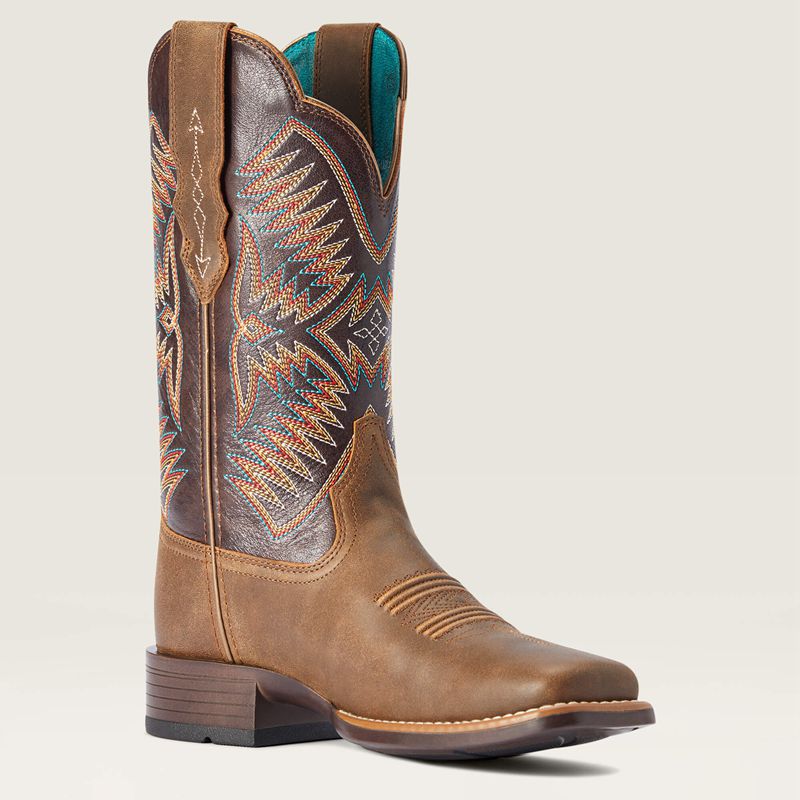 Ariat Odessa Stretchfit Western Boot Brązowe Polska | BKZVPG-573