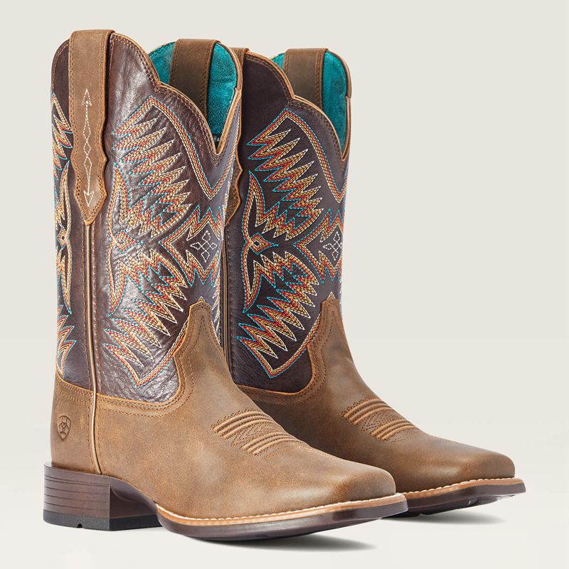 Ariat Odessa Stretchfit Western Boot Brązowe Polska | BKZVPG-573