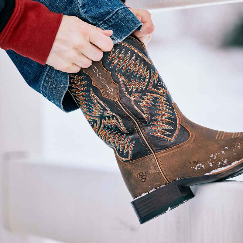 Ariat Odessa Stretchfit Western Boot Brązowe Polska | BKZVPG-573