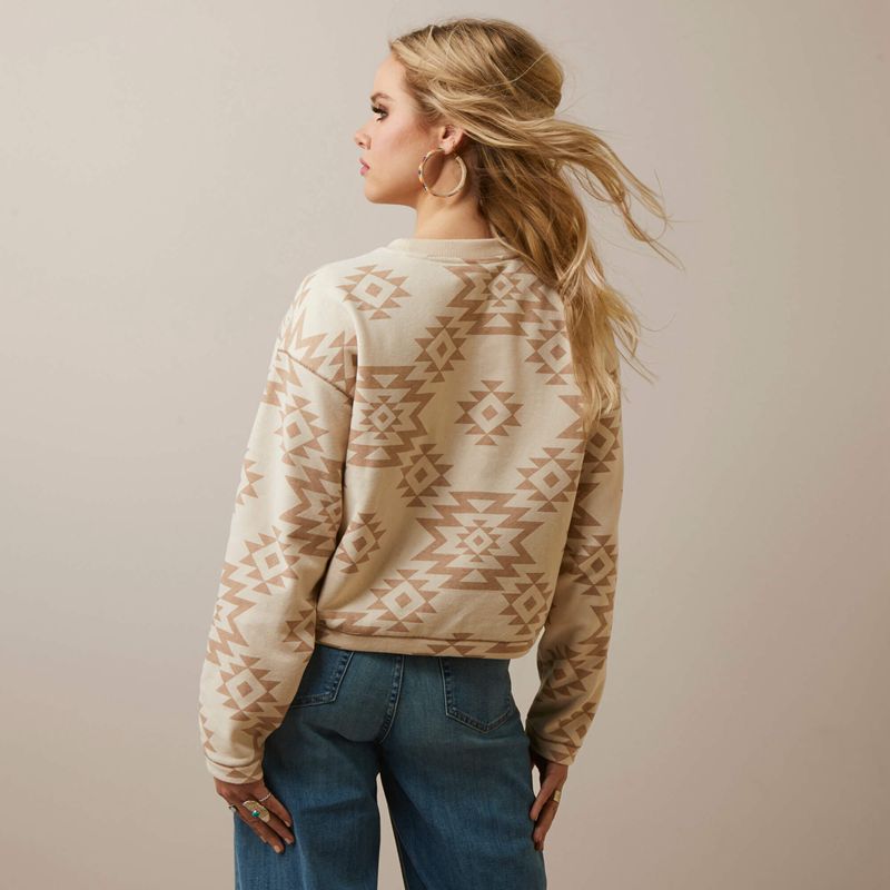 Ariat O'keefe Sweatshirt Brazilian Sand Polska | STWLUE-829