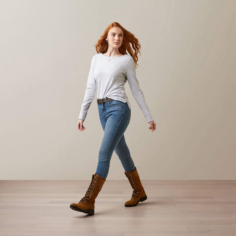 Ariat Olema Top Heather Gray Polska | YAUNKD-432