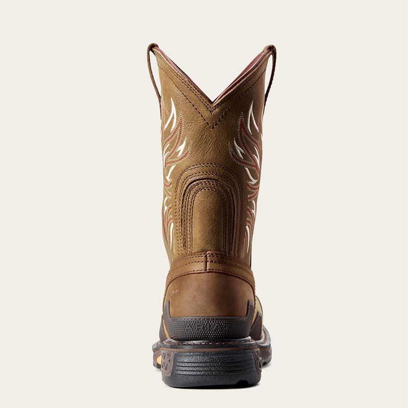 Ariat Overdrive Wide Square Toe Composite Toe Work Boot Brązowe Polska | DHOTUX-481