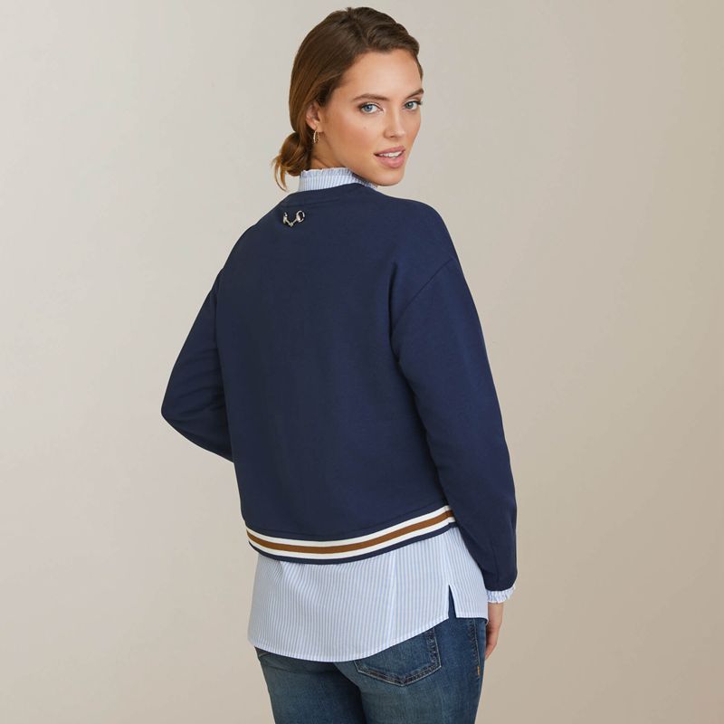 Ariat Pacifica Sweatshirt Granatowe Polska | AXRJUF-907