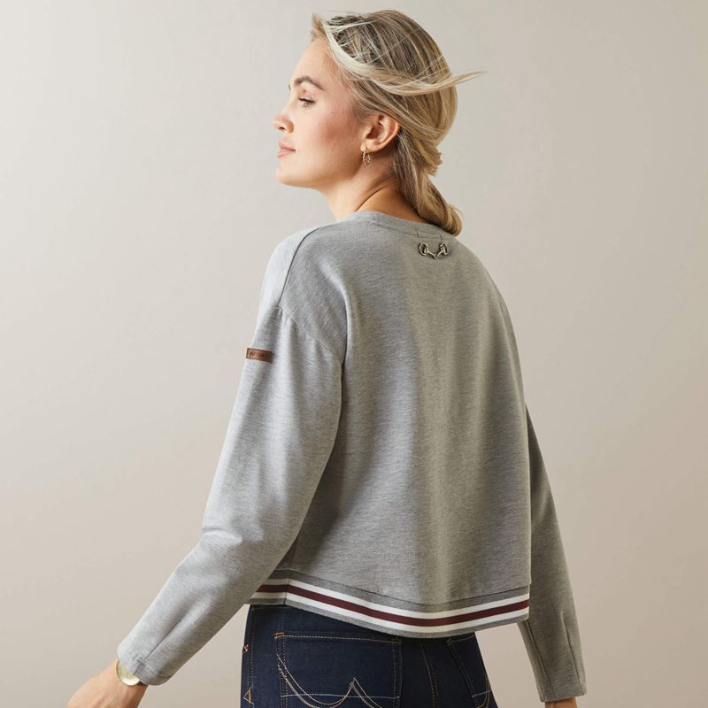 Ariat Pacifica Sweatshirt Szare Polska | NJXWVM-652