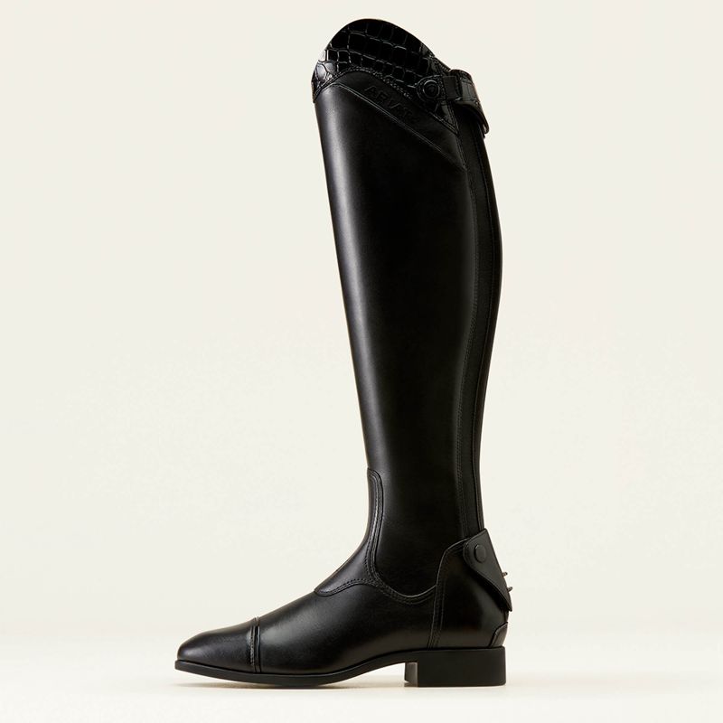 Ariat Palisade Show Tall Riding Boot Black/Black Croc Print Polska | TAYFSJ-396