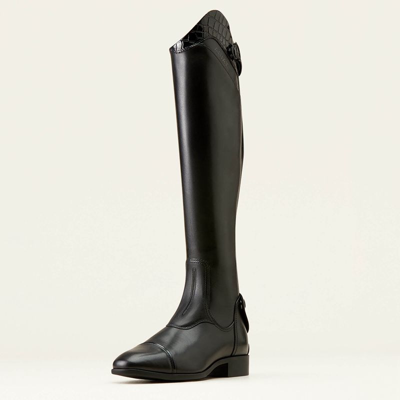 Ariat Palisade Show Tall Riding Boot Black/Black Croc Print Polska | TAYFSJ-396