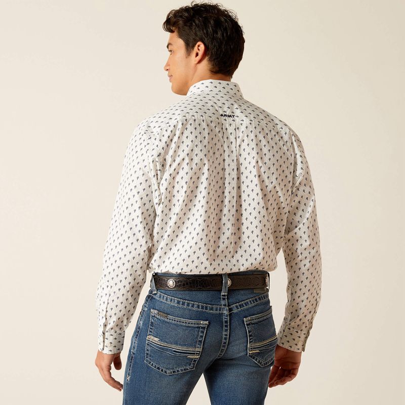 Ariat Parker Classic Fit Shirt Białe Polska | MDRZUP-734