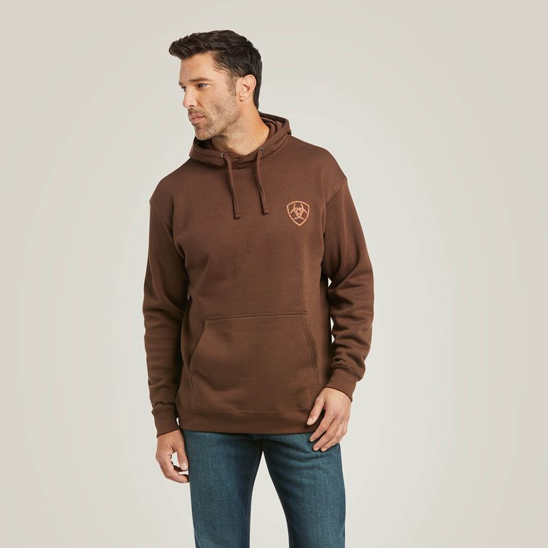 Ariat Patriot 2.0 Sweatshirt Brązowe Polska | DORXTK-073