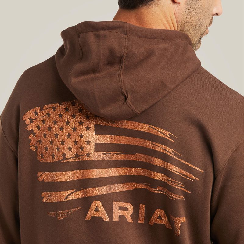 Ariat Patriot 2.0 Sweatshirt Brązowe Polska | DORXTK-073