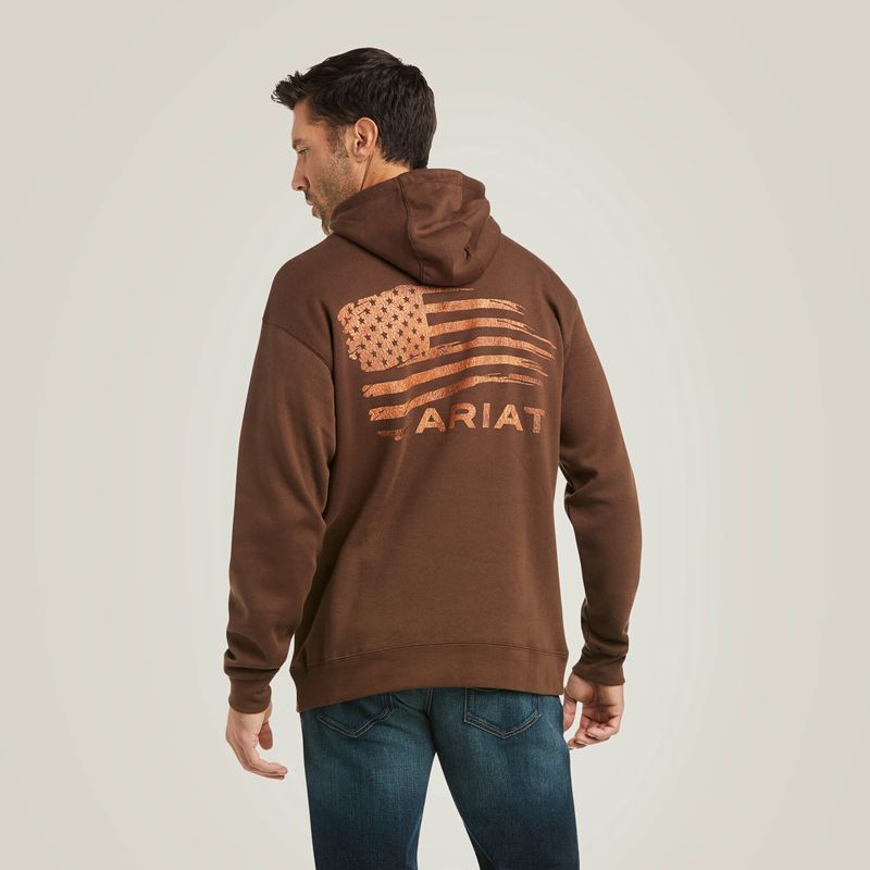 Ariat Patriot 2.0 Sweatshirt Brązowe Polska | DORXTK-073