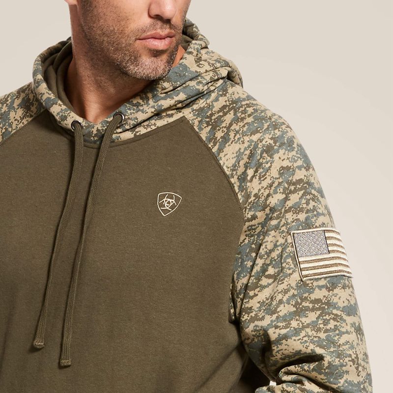 Ariat Patriot Hoodie Camo Polska | LJPKAR-293