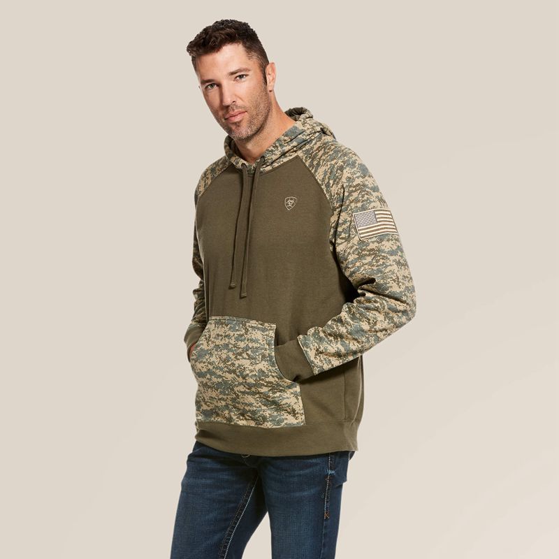 Ariat Patriot Hoodie Camo Polska | LJPKAR-293