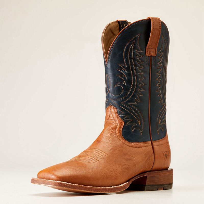 Ariat Paxton Pro Cowboy Boot Antique Tan Smooth Quill Ostri Polska | HXTDYK-581