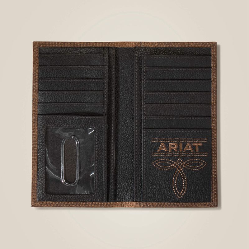 Ariat Pebble Leather Rodeo Wallet Brązowe Polska | UYFKNV-201