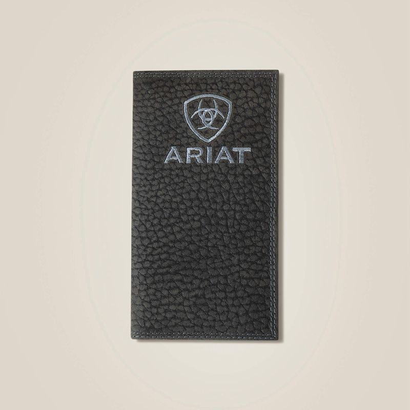 Ariat Pebble Leather Rodeo Wallet Czarne Polska | QTIYCU-470