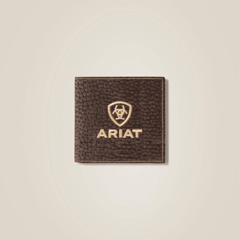 Ariat Pebble Leather Trifold Wallet Brązowe Polska | TYCUKE-539