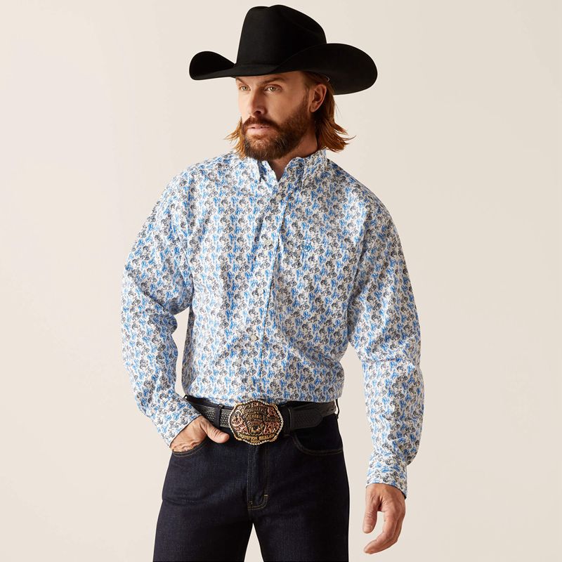 Ariat Peerce Classic Fit Shirt Białe Polska | UEVBXJ-823