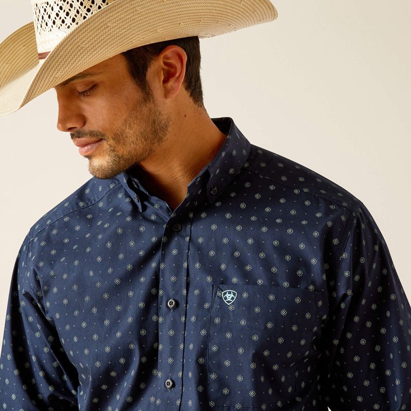 Ariat Percy Classic Fit Shirt Midnight Polska | OLDJTI-439