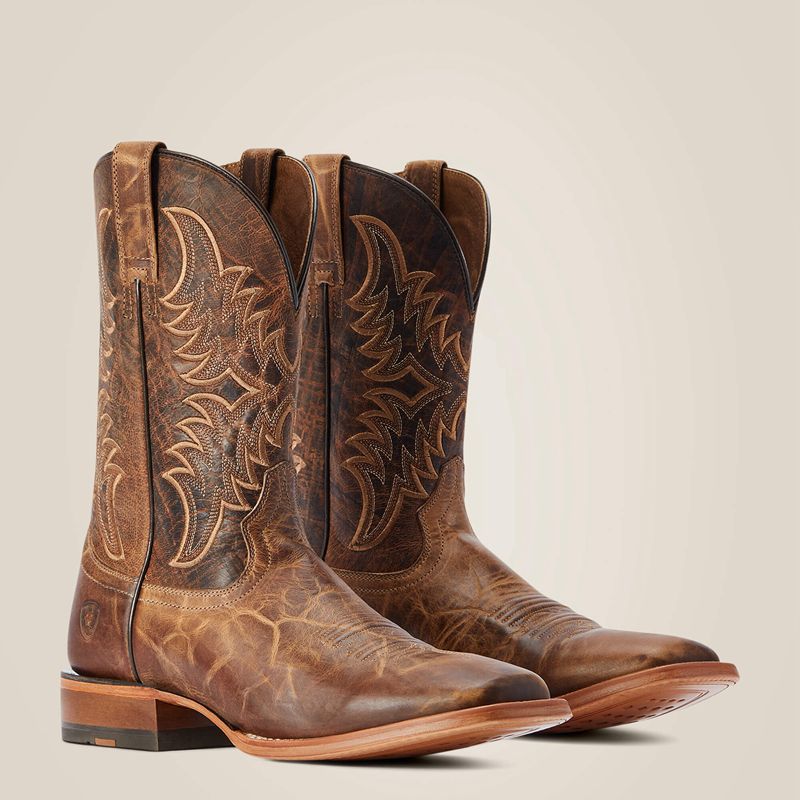 Ariat Point Ryder Western Boot Dry Creek Tan Polska | GZTUPK-061