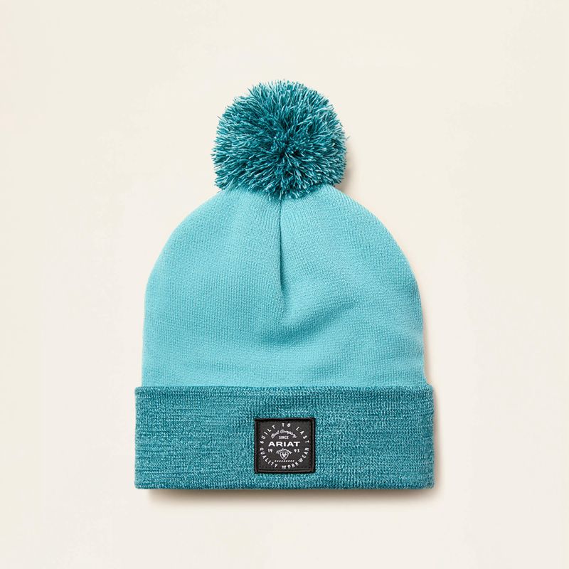 Ariat Pom Watch Cap Tidal/Blue Spruce Polska | ZPXSEL-729