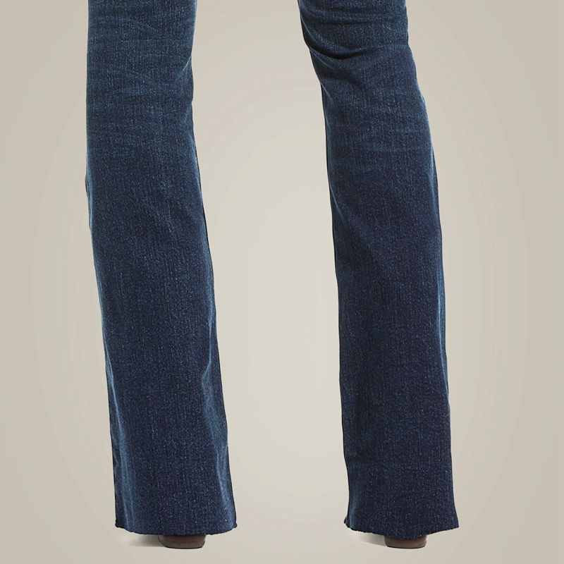 Ariat Premium High Rise Flare Jean Niebieskie Polska | GTUYAD-016