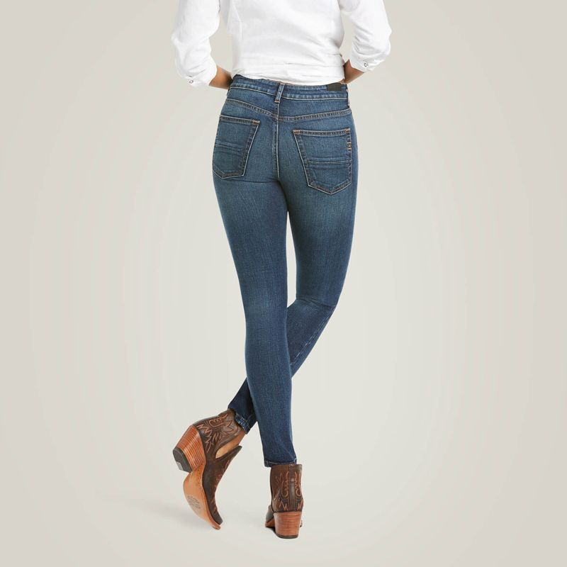 Ariat Premium High Rise Skinny Jean Stretch Niebieskie Polska | GSLPOK-378