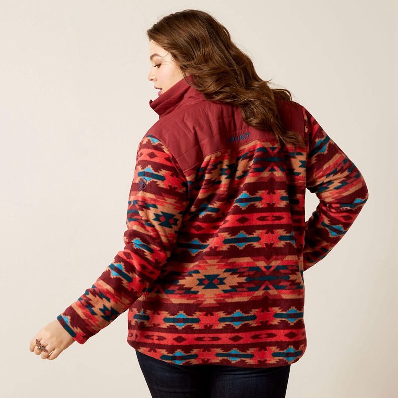 Ariat Prescott Fleece Jacket Campfire Print Polska | YILXEC-834