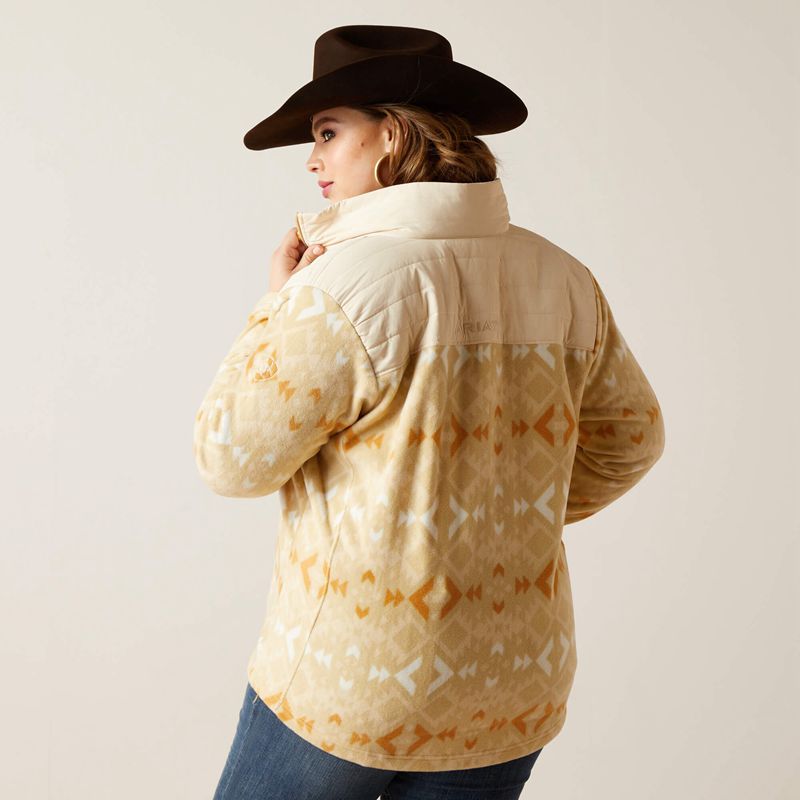 Ariat Prescott Fleece Jacket Sand Dune Print Polska | DLZCKU-518