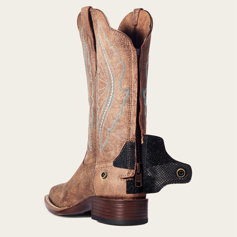 Ariat Primetime Ez Zip Western Boot Brązowe Polska | WZFRDL-297