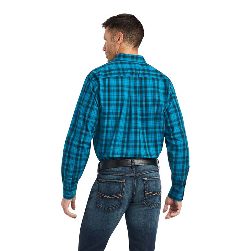 Ariat Pro Series Kingston Fitted Shirt Ocean Depths Polska | XCYKDT-768