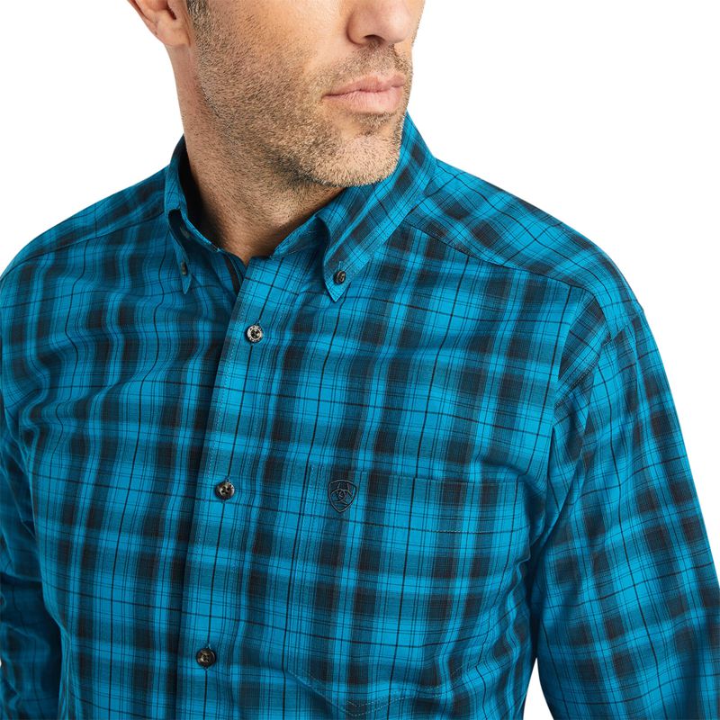 Ariat Pro Series Kingston Fitted Shirt Ocean Depths Polska | XCYKDT-768