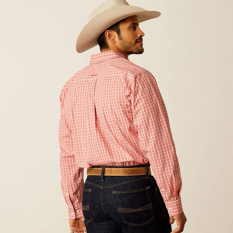 Ariat Pro Series Roscoe Classic Fit Shirt Czerwone Polska | NDMTGZ-572