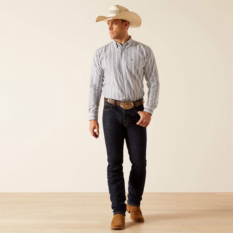 Ariat Pro Series Ross Classic Fit Shirt Granatowe Polska | FQWHUP-034