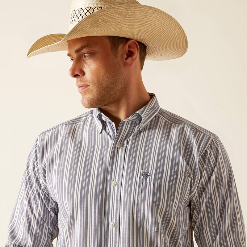 Ariat Pro Series Ross Classic Fit Shirt Granatowe Polska | FQWHUP-034