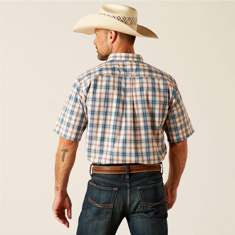 Ariat Pro Series Rowdy Classic Fit Shirt Niebieskie Polska | UJFAYM-635